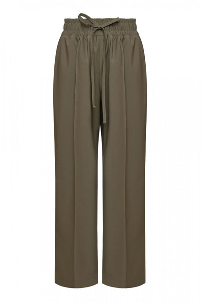 STRAIGHT LEG PANTS olive green