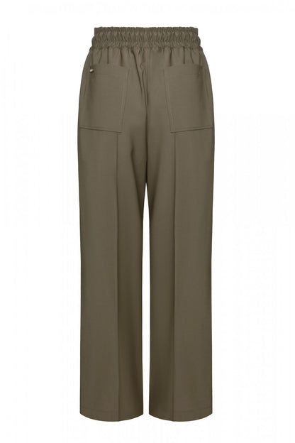 STRAIGHT LEG PANTS olive green