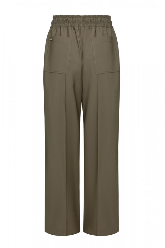 STRAIGHT LEG PANTS olive green