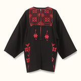 Jacket "DESERT FLOWERS" wool with red embroidery