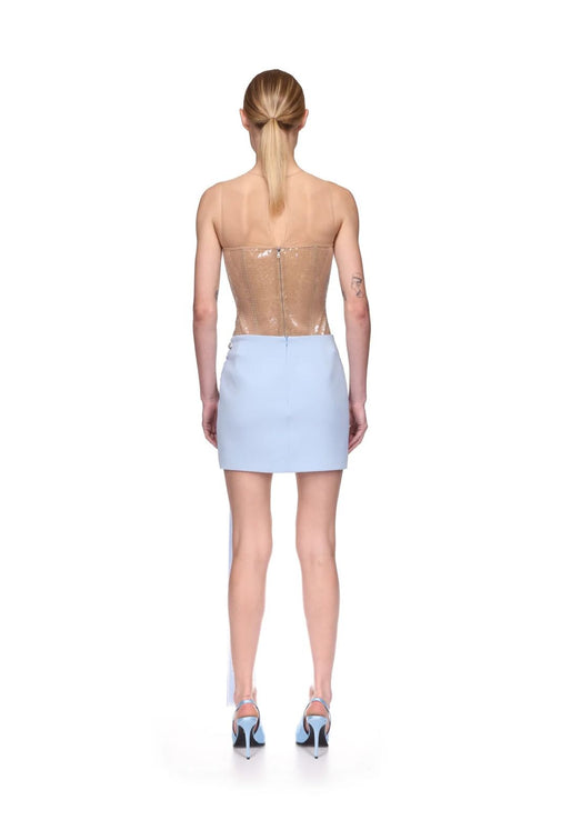 KOMA beige corset top W bird detail