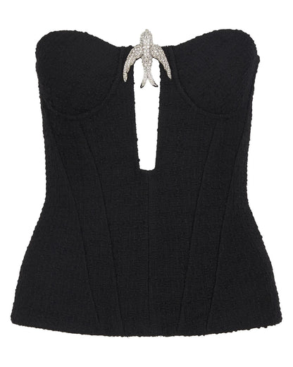 CRYSTAL SWALLOW CORSET TOP