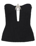 CRYSTAL SWALLOW CORSET TOP
