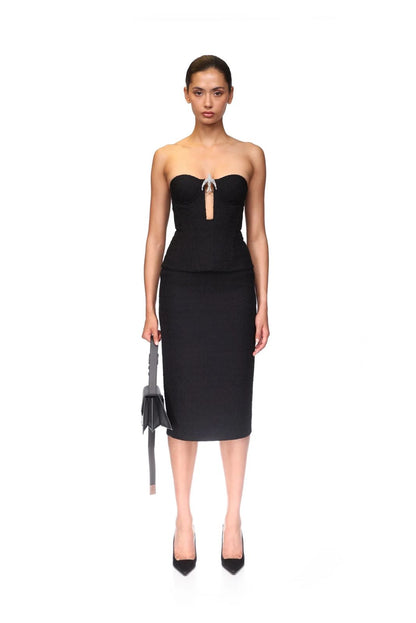 CRYSTAL SWALLOW CORSET TOP