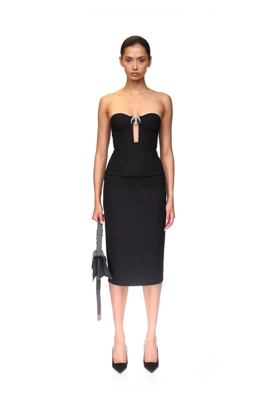 CRYSTAL SWALLOW CORSET TOP