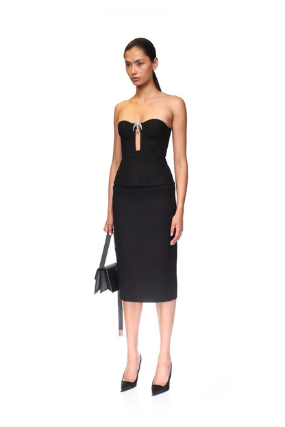 CRYSTAL SWALLOW CORSET TOP