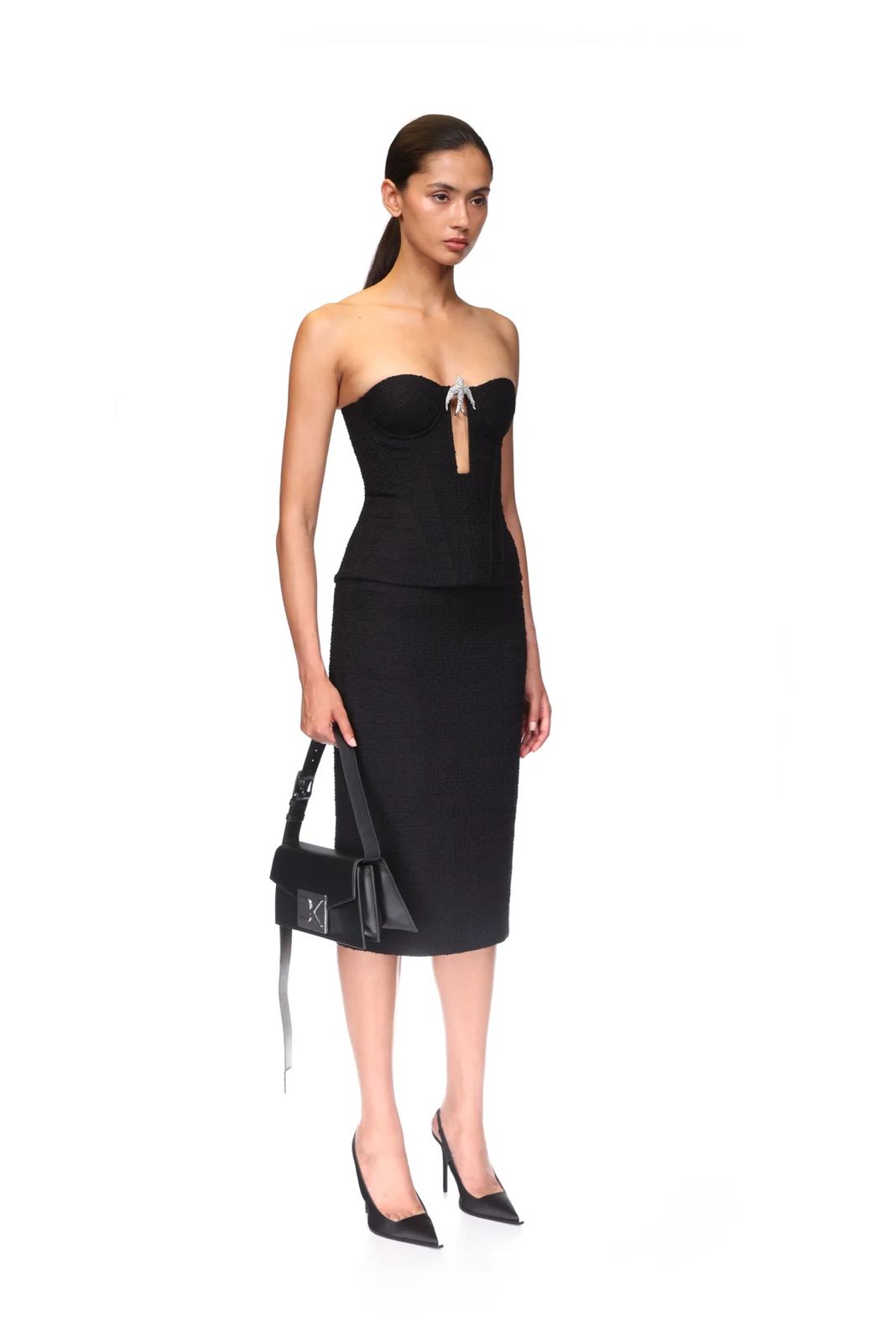 CRYSTAL SWALLOW CORSET TOP