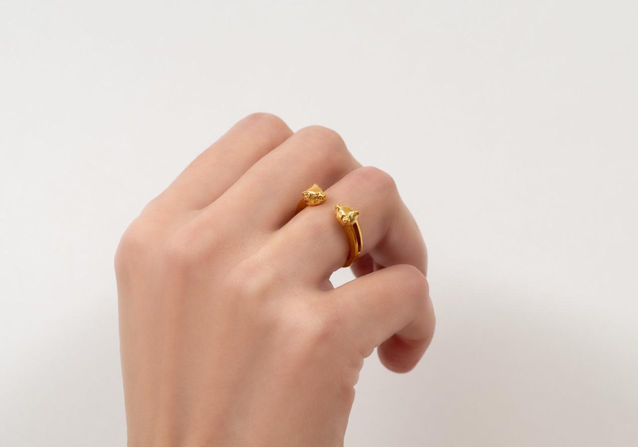 Ring w Bear Heads
