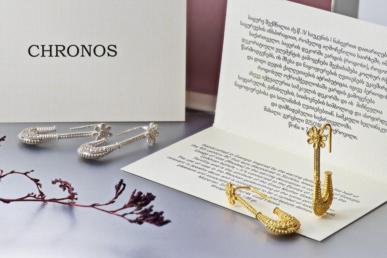 chronos earring rose rhodes