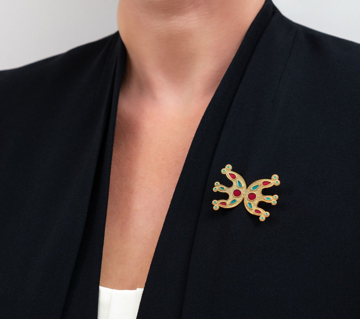 Brooch with Enamel