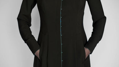 akhalukhi cotton dress Olive back pattern