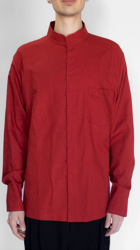 Traditional men's shirt terracotta