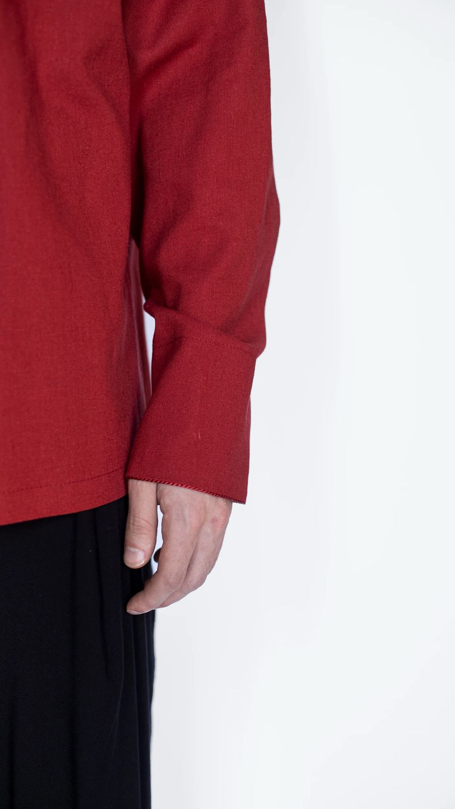 Traditional men's shirt terracotta