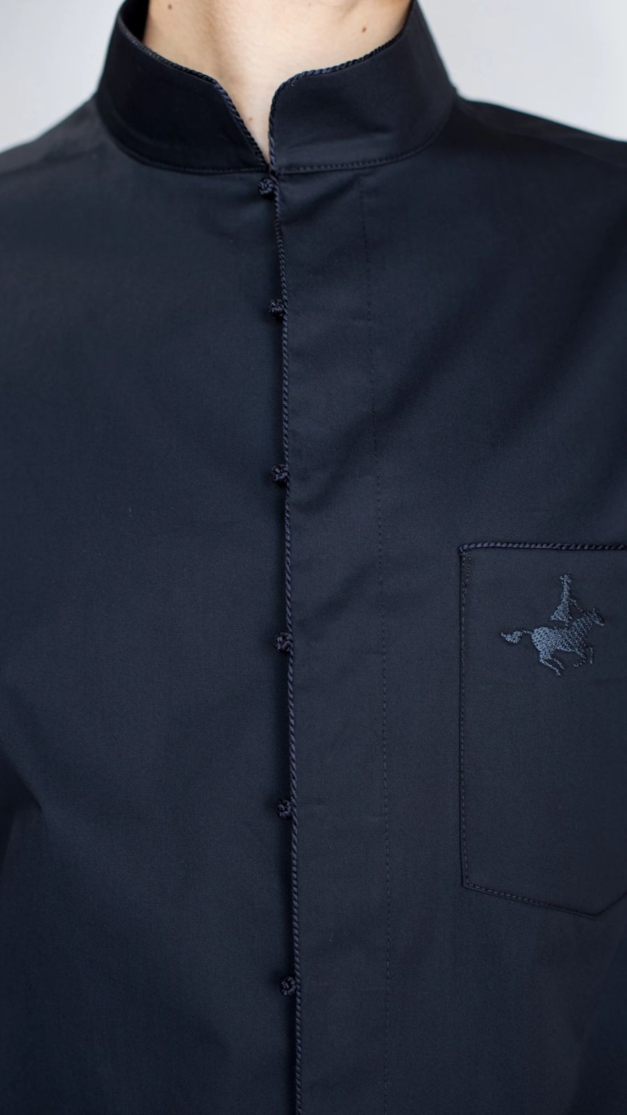 Traditional men's shirt blue