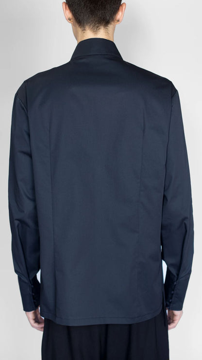 Traditional men's shirt blue