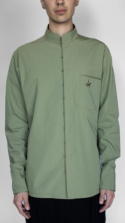 Traditional men's shirt khaki
