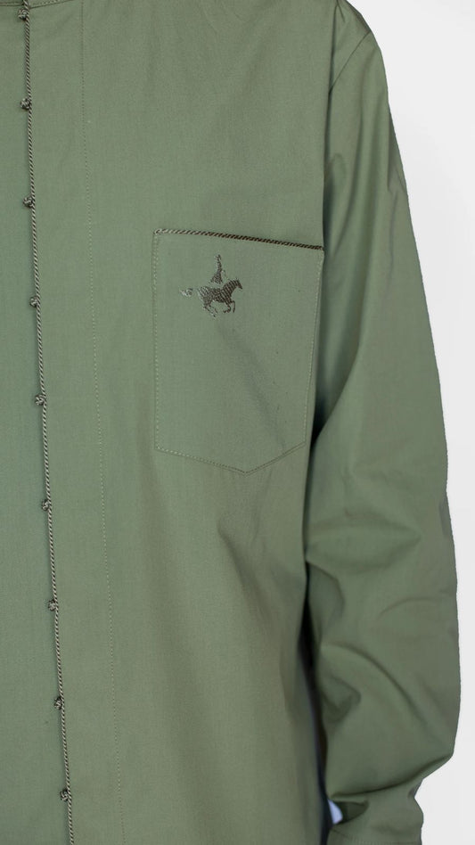 Traditional men's shirt khaki