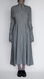 Samoseli pirveli akhalukhi shirt dress OLIVE stripes