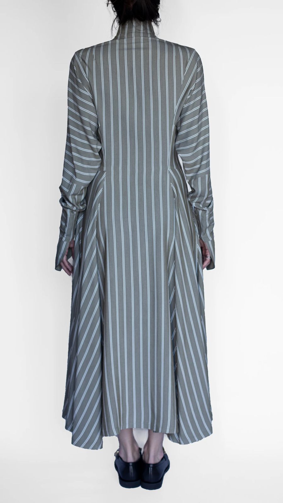 Samoseli pirveli akhalukhi shirt dress OLIVE stripes