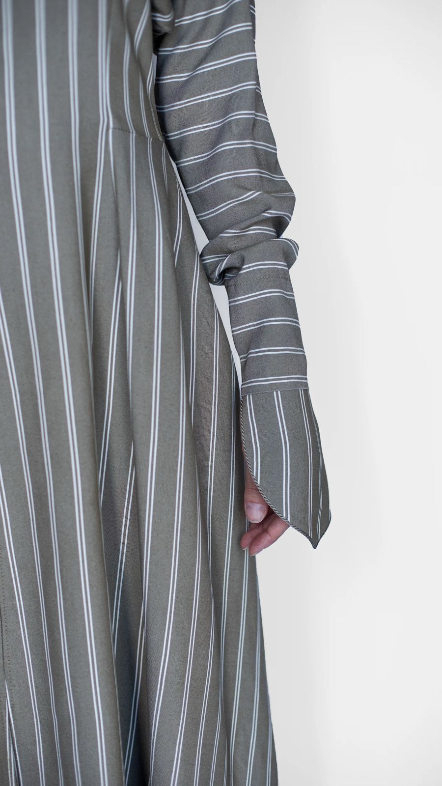 Samoseli pirveli akhalukhi shirt dress OLIVE stripes