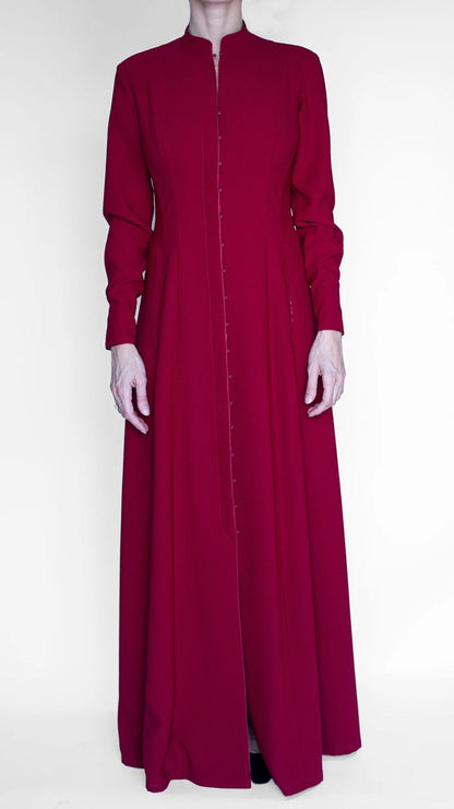 akhalukhi cotton red dress back pattern