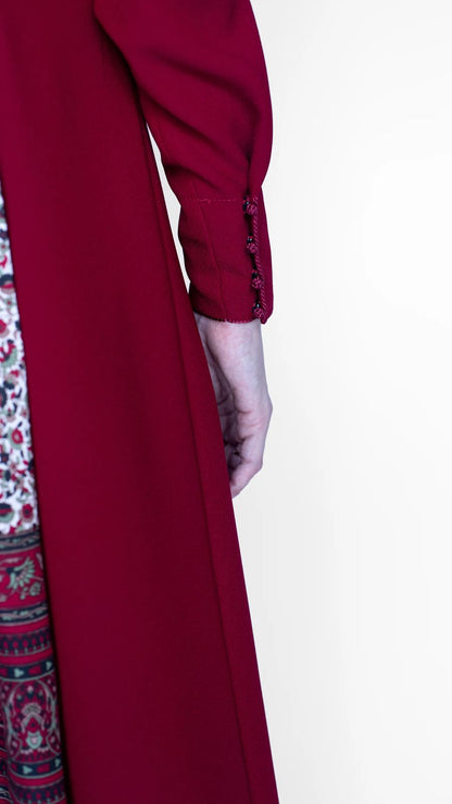 akhalukhi cotton red dress back pattern