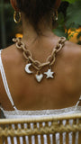 necklace with star moon and heart