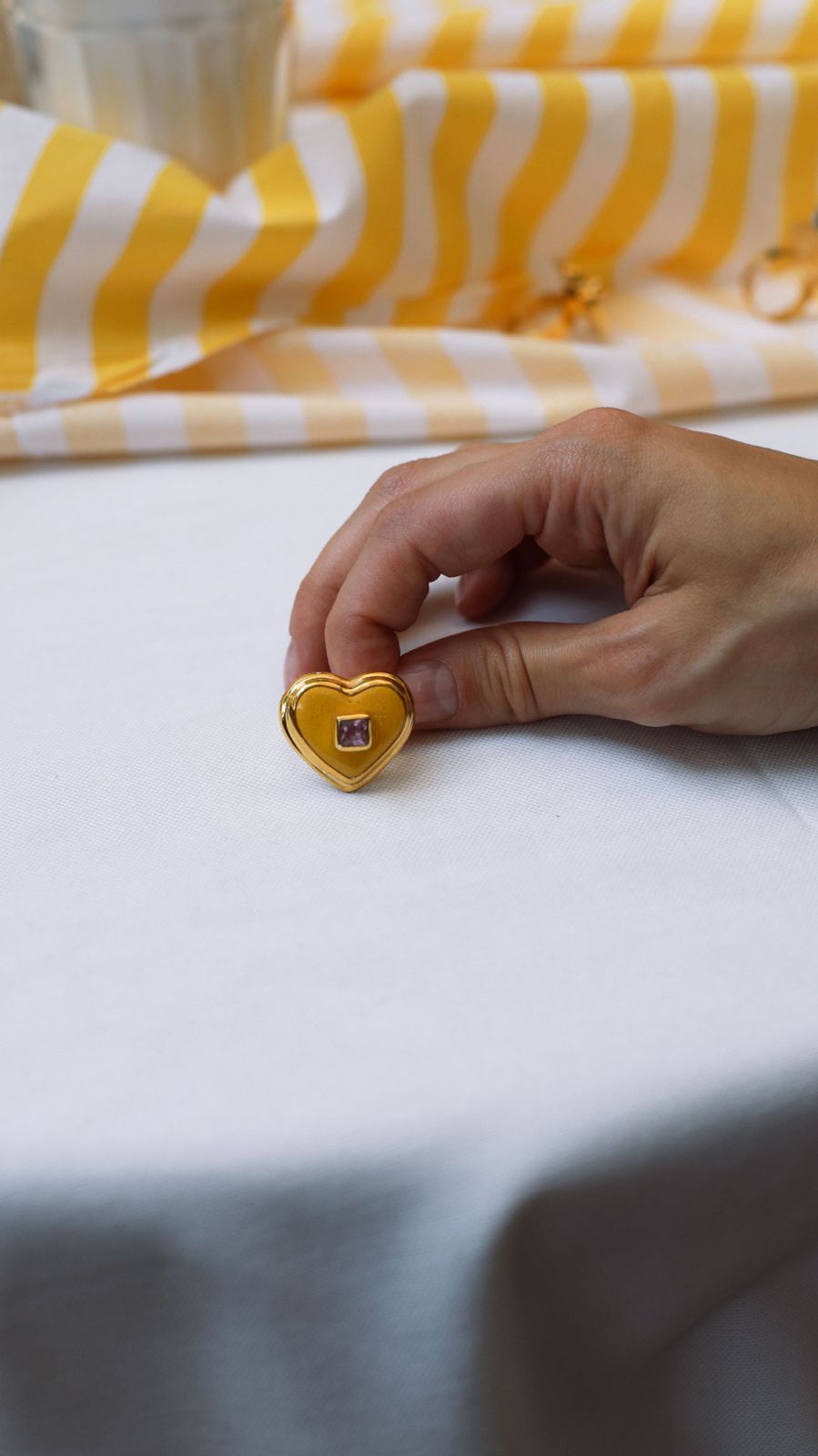 Golden Heart Elegance Ring