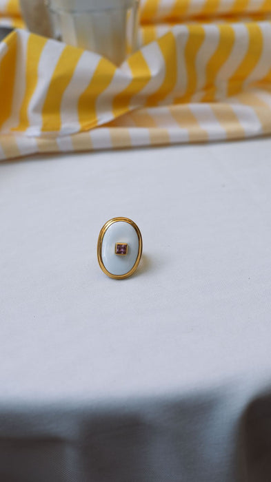 Ivory Grace Oval Ring