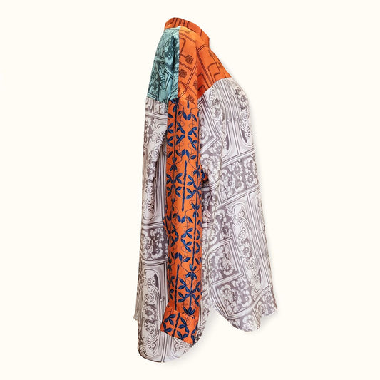 Kokosha shirt ,,Art Nouveau" silk