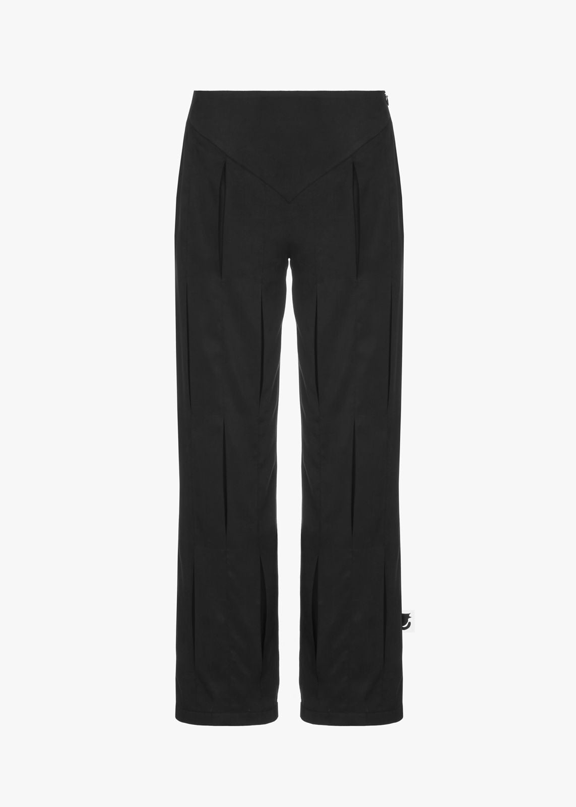 Fake cutout tencel trousers