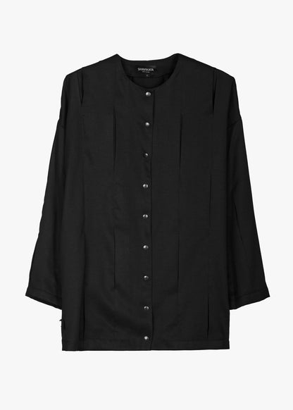 Tencel fake cutout shirt