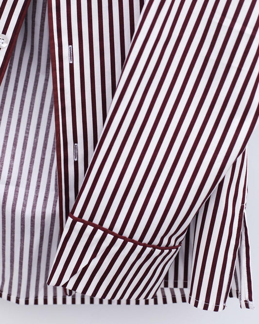IERI Burgundy & White Striped Pajama