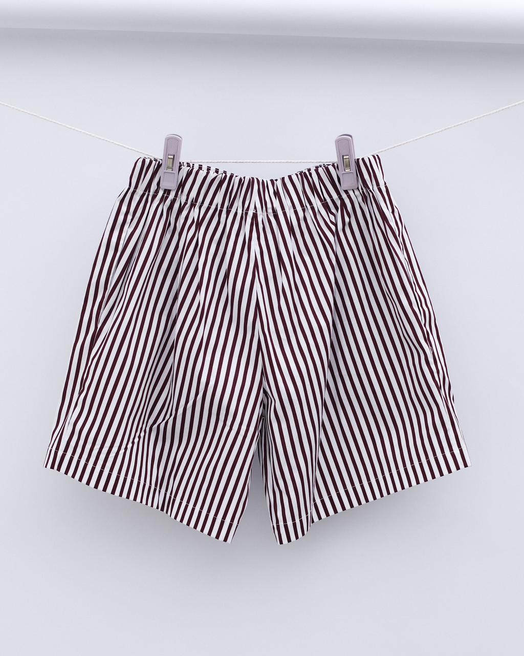 IERI Burgundy & White Striped Pajama