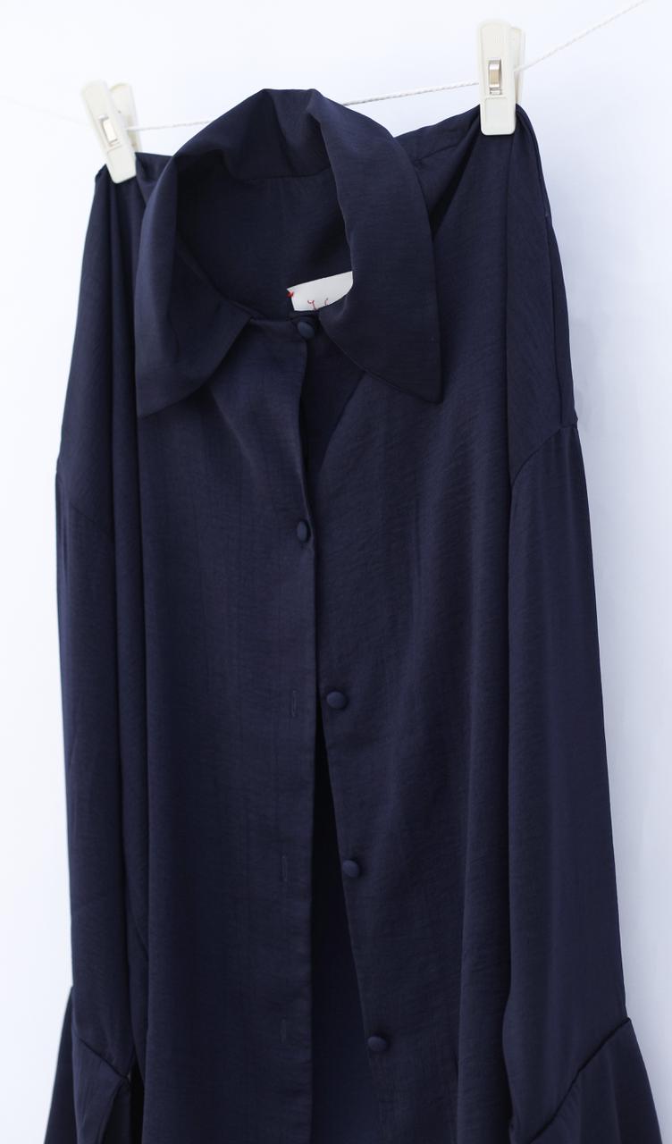 IERI Classic Navy Button-Up pajama shirt