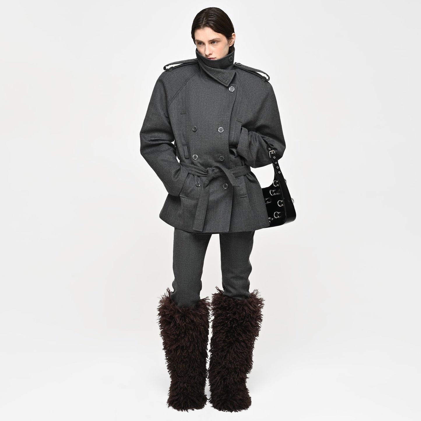 bokuchava LA NUIT CROP TRENCH