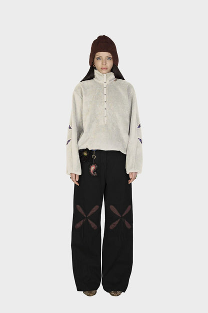 BELLFLOWER FLEECE SWEATSHIRT JKIM ivory