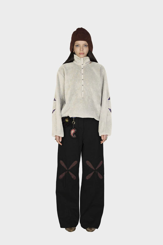 BELLFLOWER FLEECE SWEATSHIRT JKIM ivory