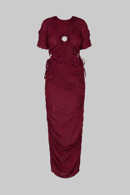 MARKIZA DRESS burgundy