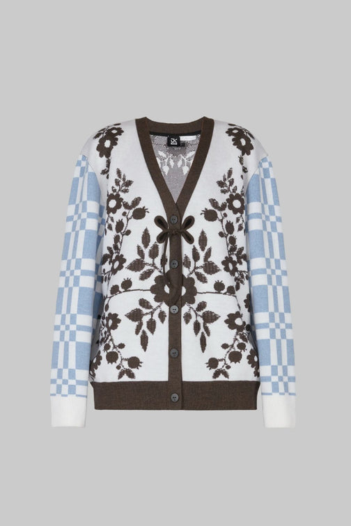 BLANKET KNIT CARDIGAN  Ivory-Multi