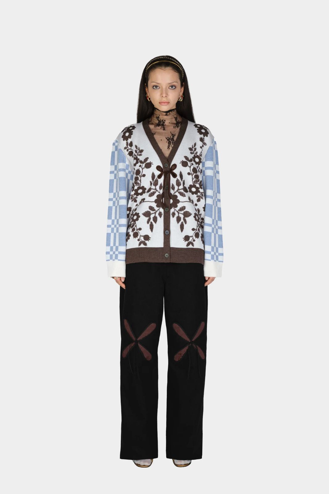 BLANKET KNIT CARDIGAN  Ivory-Multi