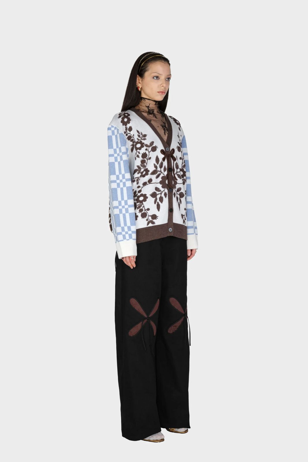 BLANKET KNIT CARDIGAN  Ivory-Multi