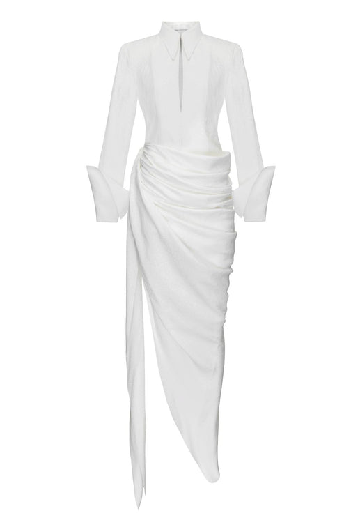 TIE DRAPE DRESS