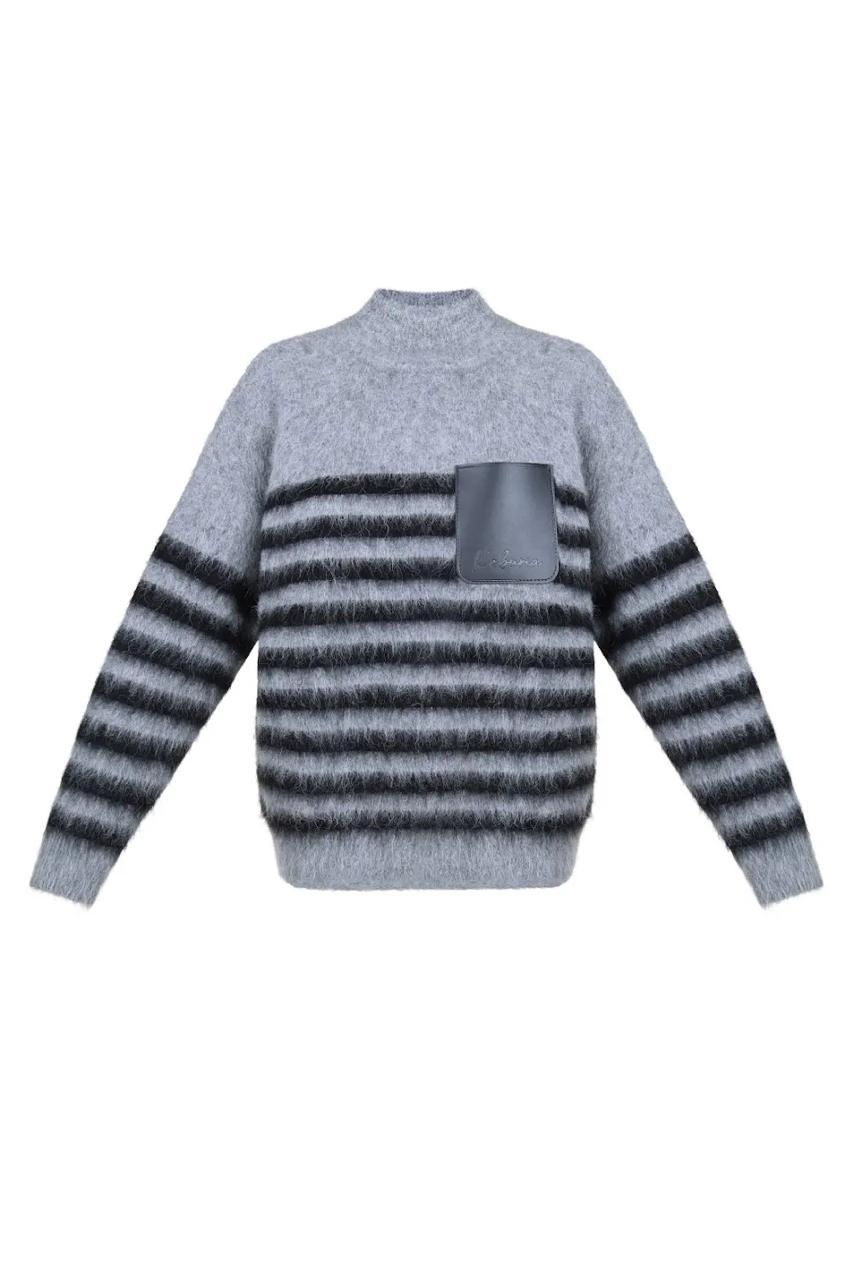 STRIPED ALPACA SWEATER