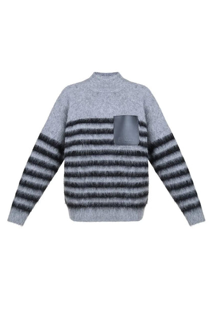 STRIPED ALPACA SWEATER