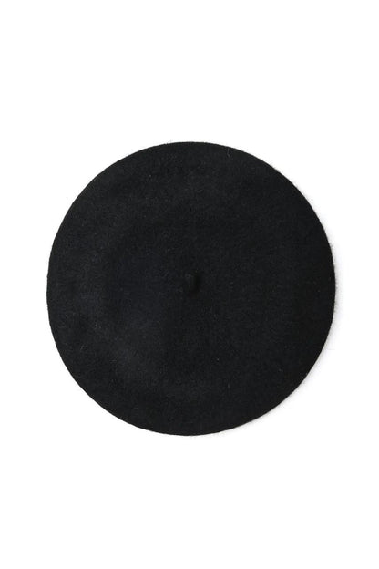PLAQUE EMBELLISHED WOOL BERET