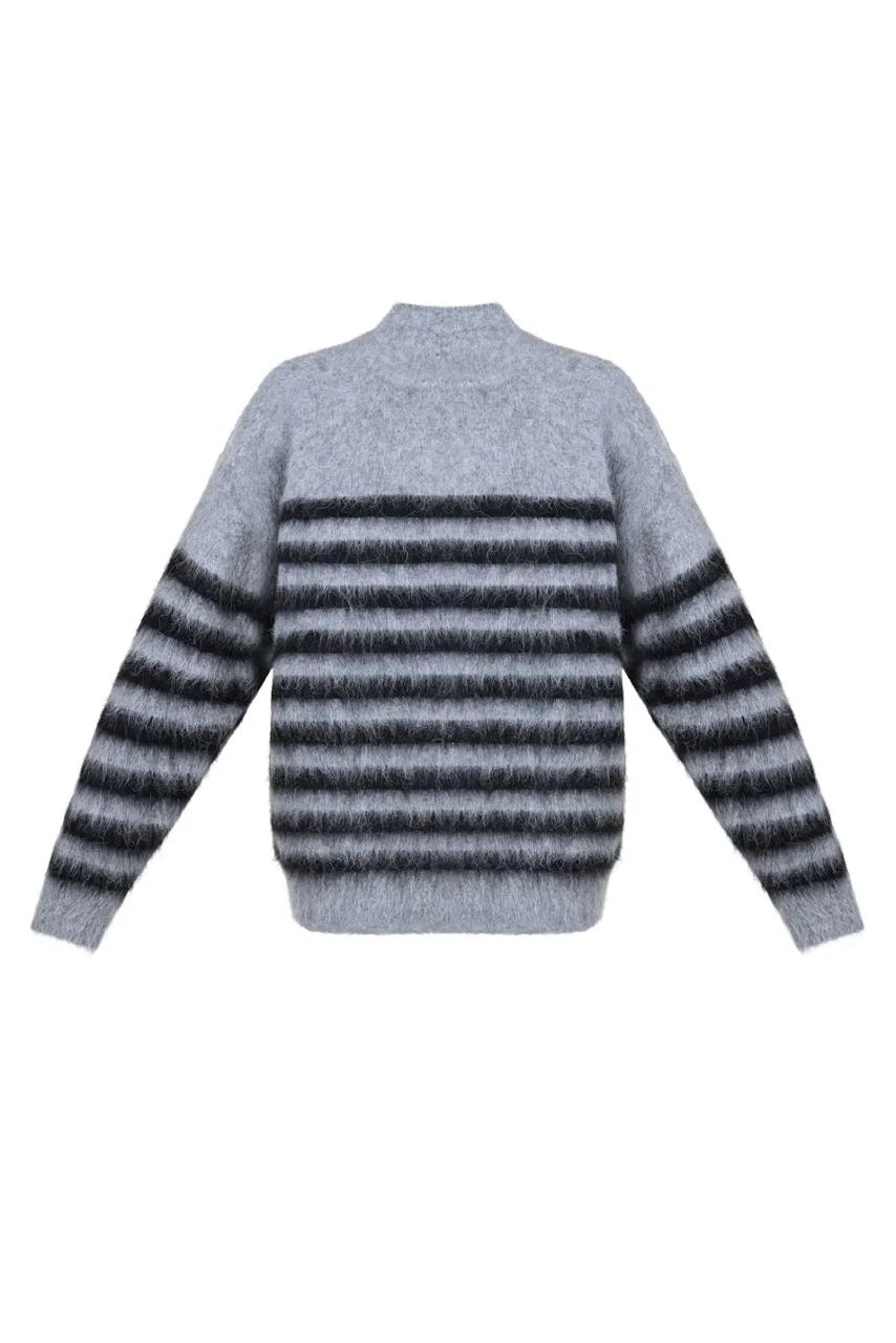 STRIPED ALPACA SWEATER