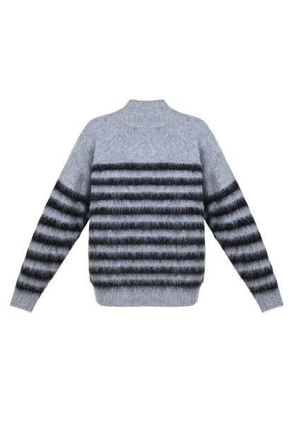 STRIPED ALPACA SWEATER