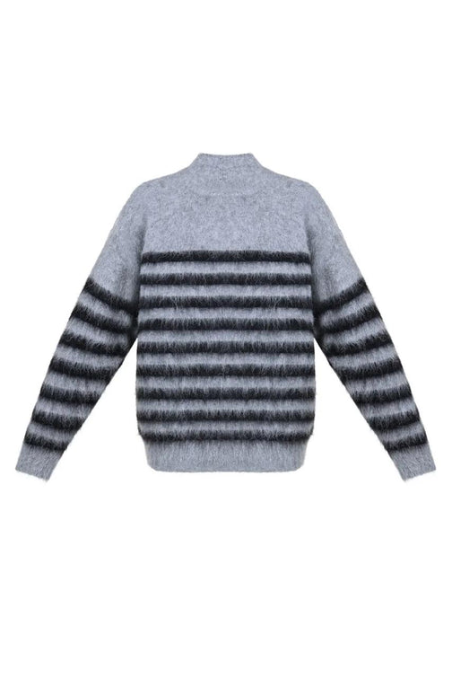 STRIPED ALPACA SWEATER