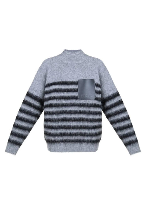 STRIPED ALPACA SWEATER